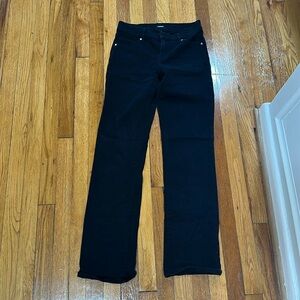 Express Editor Low Rise Boot Cut 2R Black Jeans